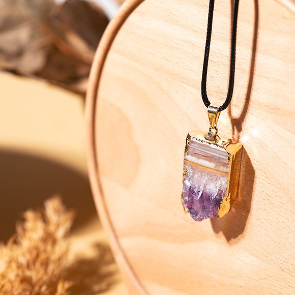 AYANA Amethyst Geode Necklace - A Beautiful and Meaningful Gift for Women - Picture 5 of 10
